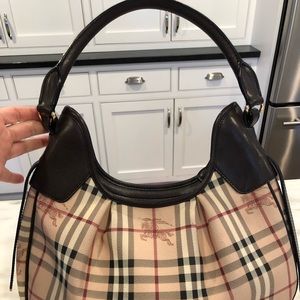 CYBER MONDAY Burberry Haymarket Check Hobo bag